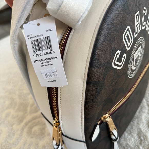 Coach Jordyn Backpack In Signature Canvas With Varsity Motif Bag main image 4
